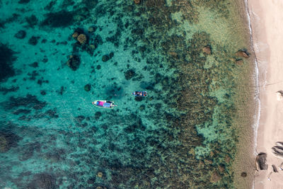 High angle view of sea