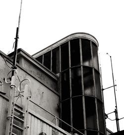 Low angle view of built structure against clear sky