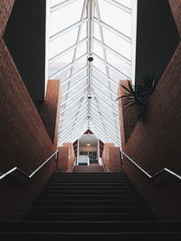 Low angle view of staircase in building