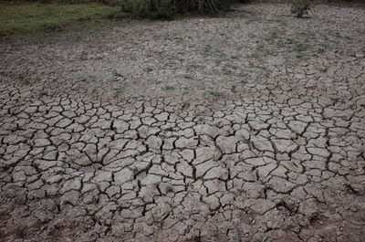 Full frame shot of cracked land