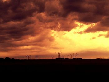 Dramatic sky over landscape