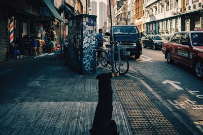 People walking on street in city