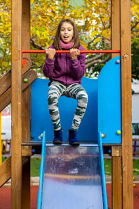 Girl playing at park