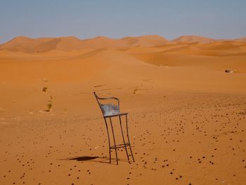 High chair in sahara for weary traveller to rest