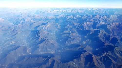 Aerial view of dramatic landscape