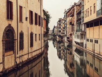 Canal amidst buildings in city