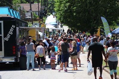 People on city street