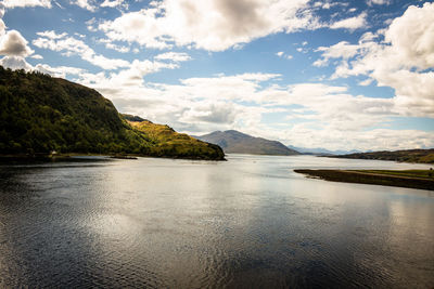 Scenic view of river against sky