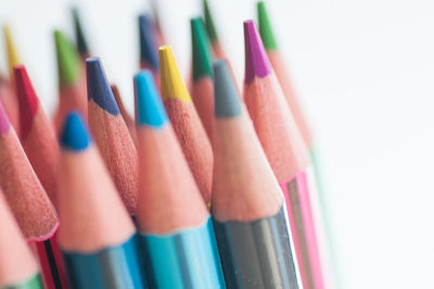 Close-up of colored pencils