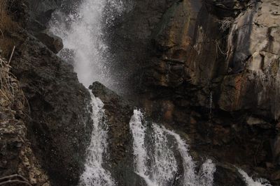 Scenic view of waterfall