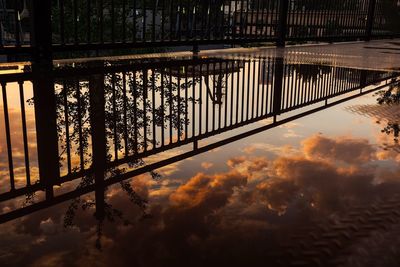 View of river at sunset