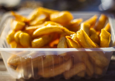 Close-up of yellow food