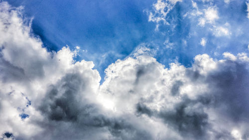 Low angle view of clouds in sky