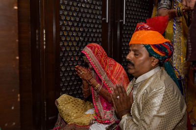 Man looking at camera