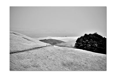 Scenic view of landscape against clear sky