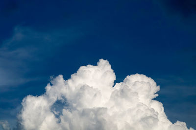Low angle view of white clouds in sky