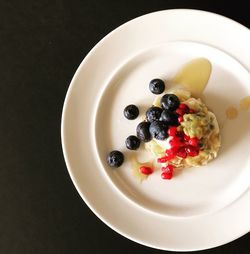 Close-up of breakfast served in plate