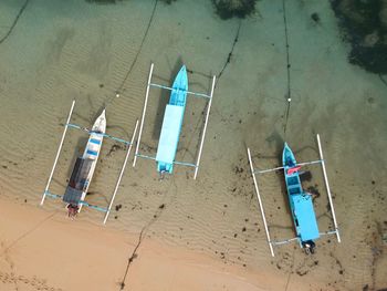 High angle view of beach