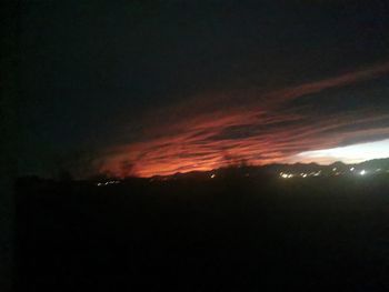 Low angle view of sky at night