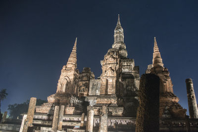Low angle view of historic building against clear sky