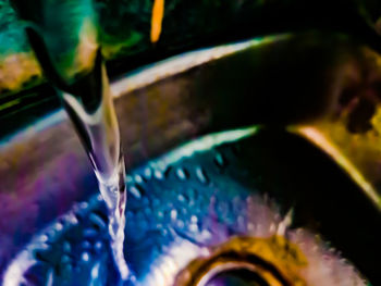 Close-up of water drops on glass