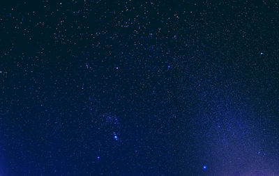 Low angle view of star field at night