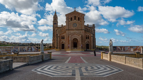 View of historical building against cloudy sky