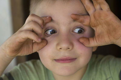 Close-up portrait of boy