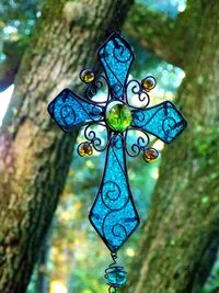 Close up of multi colored wall