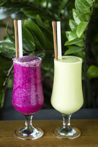 Close-up of drink on table