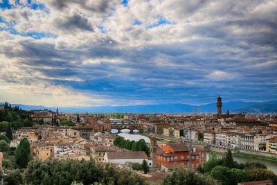 Panoramic view of florence from michelangelo square