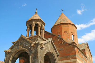 Low angle view of historic building against sky