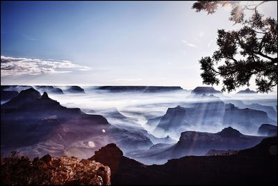 Scenic view of mountain against sky