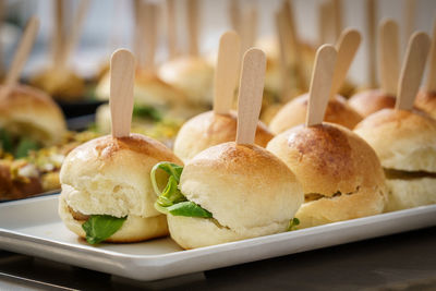 Close-up of food on table