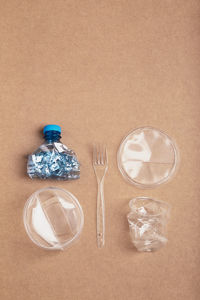 Plastic garbage. collecting plastic waste to recycling. concept of plastic pollution