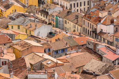 Full frame shot of buildings in city in south of france