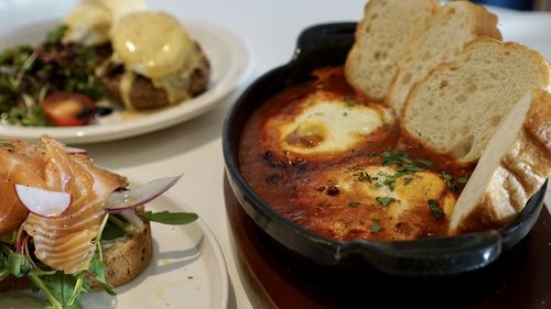 Close-up of food in plate