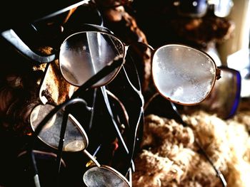 Close-up of clothes hanging
