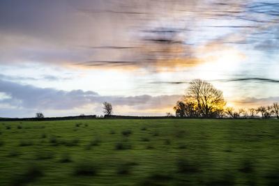 Scenic view of land against sky