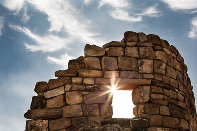 Low angle view of stone structure