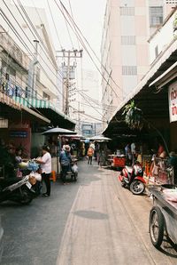 Road passing through city street