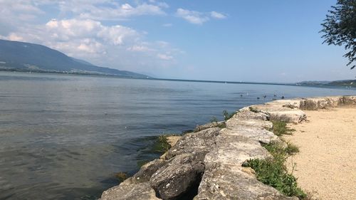 Scenic view of sea against sky