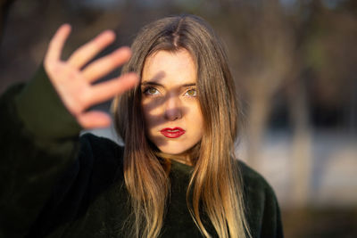 Portrait of beautiful woman