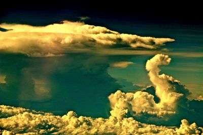 Aerial view of clouds in sky