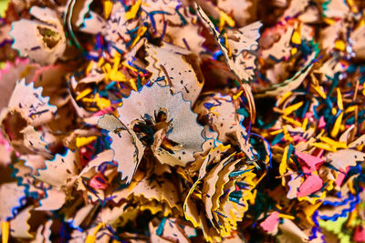 Full frame shot of pencil shavings