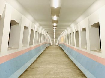 Empty corridor along walls