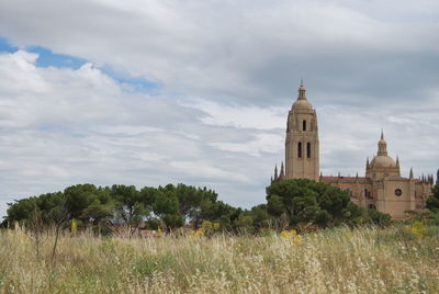 View of cathedral against cloudy sky