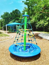 Playground equipment in park