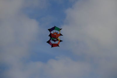 Low angle view of kite against sky