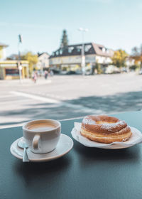 Close-up of coffee on table